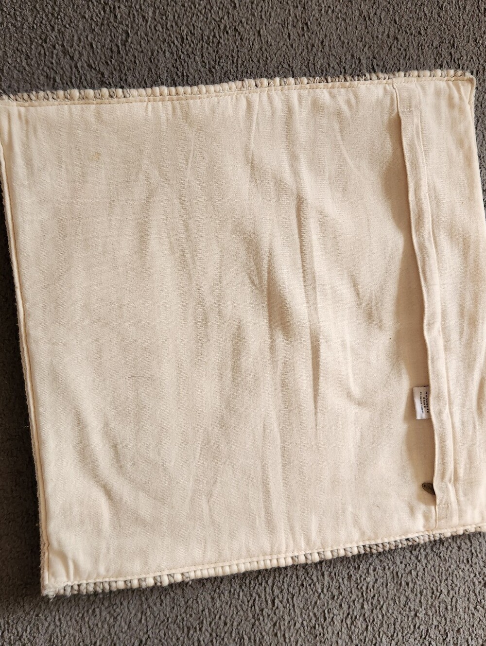 MAGNOLIA HOME Sham Pillow Case Gray Joanna Gaines Wool Cotton 22x22 Fixer Upper - Picture 4 of 10